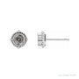 Sapphire Row Beaded Halo-Style Stud Earrings setting in Platinum, shown with a center stone (sold separately)