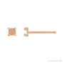 Sapphire Row Round 4-Prong Claw Rose-Cut Stud Earrings setting in 14K Rose Gold, shown with a center stone (sold separately)