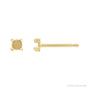 Sapphire Row Round 4-Prong Claw Rose-Cut Stud Earrings setting in 14K Yellow Gold, shown with a center stone (sold separately)