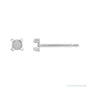 Sapphire Row Round 4-Prong Claw Rose-Cut Stud Earrings setting in Platinum, shown with a center stone (sold separately)