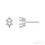 Sapphire Row Oval 6-Prong Stud Earrings setting in Platinum, shown with a center stone (sold separately)