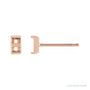 Sapphire Row Straight Baguette Channel-Set Stud Earrings setting in 14K Rose Gold, shown with a center stone (sold separately)