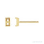 Sapphire Row Straight Baguette Channel-Set Stud Earrings setting in 14K Yellow Gold, shown with a center stone (sold separately)