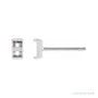 Sapphire Row Straight Baguette Channel-Set Stud Earrings setting in Platinum, shown with a center stone (sold separately)