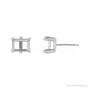 Sapphire Row Solitaire Stud Earrings setting in Platinum, shown with a center stone (sold separately)