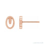 Sapphire Row Oval Bezel-Set Cabochon Earrings setting in 14K Rose Gold, shown with a center stone (sold separately)
