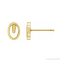 Sapphire Row Oval Bezel-Set Cabochon Earrings setting in 14K Yellow Gold, shown with a center stone (sold separately)