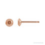 Sapphire Row Round Bezel-Set Stud Earrings setting in 14K Rose Gold, shown with a center stone (sold separately)