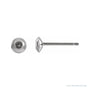 Sapphire Row Round Bezel-Set Stud Earrings setting in Platinum, shown with a center stone (sold separately)