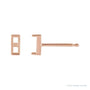 Sapphire Row Straight Baguette Channel-Set Stud Earrings setting in 14K Rose Gold, shown with a center stone (sold separately)