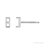 Sapphire Row Straight Baguette Channel-Set Stud Earrings setting in Platinum, shown with a center stone (sold separately)