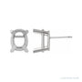 Sapphire Row Elongated Cushion 4-Prong Stud Earrings setting in 14K White Gold, shown with a center stone (sold separately)