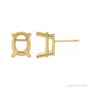 Sapphire Row Elongated Cushion 4-Prong Stud Earrings setting in 14K Yellow Gold, shown with a center stone (sold separately)