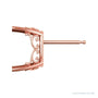 Sapphire Row Elongated Cushion 4-Prong Vintage-Inspired Scroll Earrings setting in 14K Rose Gold, shown with a center stone (sold separately)