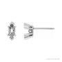 Sapphire Row Marquise 6-Prong V-End Scroll® Stud Earrings setting in Platinum, shown with a center stone (sold separately)