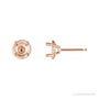 Sapphire Row Rope Earrings setting in 14K Rose Gold, shown with a center stone (sold separately)