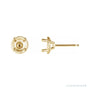 Sapphire Row Rope Earrings setting in 14K Yellow Gold, shown with a center stone (sold separately)