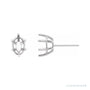 Sapphire Row Oval 6-Prong Stud Earrings setting in 14K Rose Gold, shown with a center stone (sold separately)