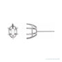 Sapphire Row Oval 6-Prong Stud Earrings setting in Platinum, shown with a center stone (sold separately)