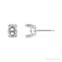 Sapphire Row Oval Double Claw-Prong Stud Earrings setting in Platinum, shown with a center stone (sold separately)