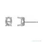 Sapphire Row Oval 4-Prong Floral Stud Earrings setting in 14K White Gold, shown with a center stone (sold separately)