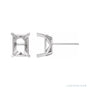 Sapphire Row Emerald 4-Prong Floral Earrings setting in 14K White Gold, shown with a center stone (sold separately)