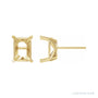 Sapphire Row Emerald 4-Prong Floral Earrings setting in 14K Yellow Gold, shown with a center stone (sold separately)