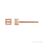 Sapphire Row Square Bezel-Set Stud Earrings setting in 14K Rose Gold, shown with a center stone (sold separately)