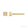 Sapphire Row Square Bezel-Set Stud Earrings setting in 14K Yellow Gold, shown with a center stone (sold separately)