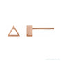 Sapphire Row Triangle Bezel-Set Stud Earrings setting in 14K Rose Gold, shown with a center stone (sold separately)