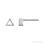 Sapphire Row Triangle Bezel-Set Stud Earrings setting in 14K White Gold, shown with a center stone (sold separately)