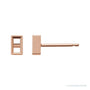 Sapphire Row Straight Baguette Bezel-Set Stud Earrings setting in 14K Rose Gold, shown with a center stone (sold separately)