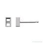 Sapphire Row Straight Baguette Bezel-Set Stud Earrings setting in 14K White Gold, shown with a center stone (sold separately)