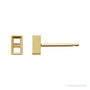 Sapphire Row Straight Baguette Bezel-Set Stud Earrings setting in 14K Yellow Gold, shown with a center stone (sold separately)