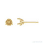 Sapphire Row Round 3-Prong Infinity-Inspired Stud Earrings setting in 14K Yellow Gold, shown with a center stone (sold separately)