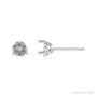 Sapphire Row Round 3-Prong Infinity-Inspired Stud Earrings setting in Platinum, shown with a center stone (sold separately)