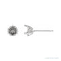 Sapphire Row Round 3-Prong Celtic-Inspired Stud Earrings setting in Platinum, shown with a center stone (sold separately)