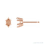 Sapphire Row Marquise 6-Prong Claw Stud Earrings setting in 14K Rose Gold, shown with a center stone (sold separately)