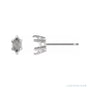 Sapphire Row Marquise 6-Prong Claw Stud Earrings setting in 14K White Gold, shown with a center stone (sold separately)