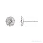 Sapphire Row Pearl Leaf Earrings setting in Platinum, shown without a pearl (pearl sold separately)