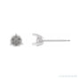 Sapphire Row Round 3-Prong Scroll Stud Earrings setting in Platinum, shown with a center stone (sold separately)