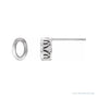 Sapphire Row Oval Filigree Back-Set Stud Earrings setting in Platinum, shown with a center stone (sold separately)
