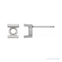 Sapphire Row Round Channel-Set Earrings setting in 14K White Gold, shown with a center stone (sold separately)