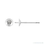 Sapphire Row Pearl Stud Earrings setting in Platinum, shown without a pearl (pearl sold separately)