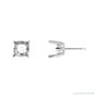Sapphire Row Cushion 4-Prong Fleur-de-lis Stud Earrings setting in 14K White Gold, shown with a center stone (sold separately)
