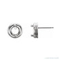 Sapphire Row Round Bezel-Set Solitaire Earrings setting in Platinum, shown with a center stone (sold separately)
