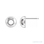 Sapphire Row Round Bezel-Set Dome Earrings setting in Platinum, shown with a center stone (sold separately)