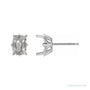 Sapphire Row Oval 4-Prong Fleur-de-lis Earrings setting in Platinum, shown with a center stone (sold separately)