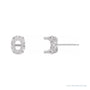 Sapphire Row Oval 4-Prong Lace-Style Earrings setting in Platinum, shown with a center stone (sold separately)