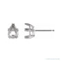 Sapphire Row Pear Double Claw-Prong Stud Earrings setting in Platinum, shown with a center stone (sold separately)